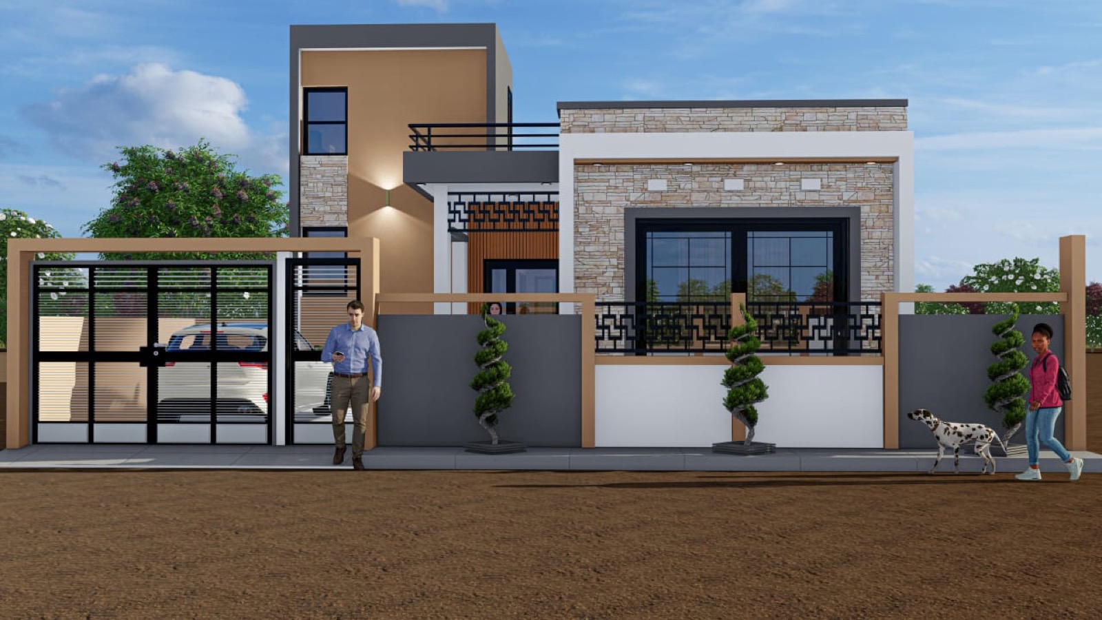 Villa témoin DS IMMO F3/F4, façade moderne