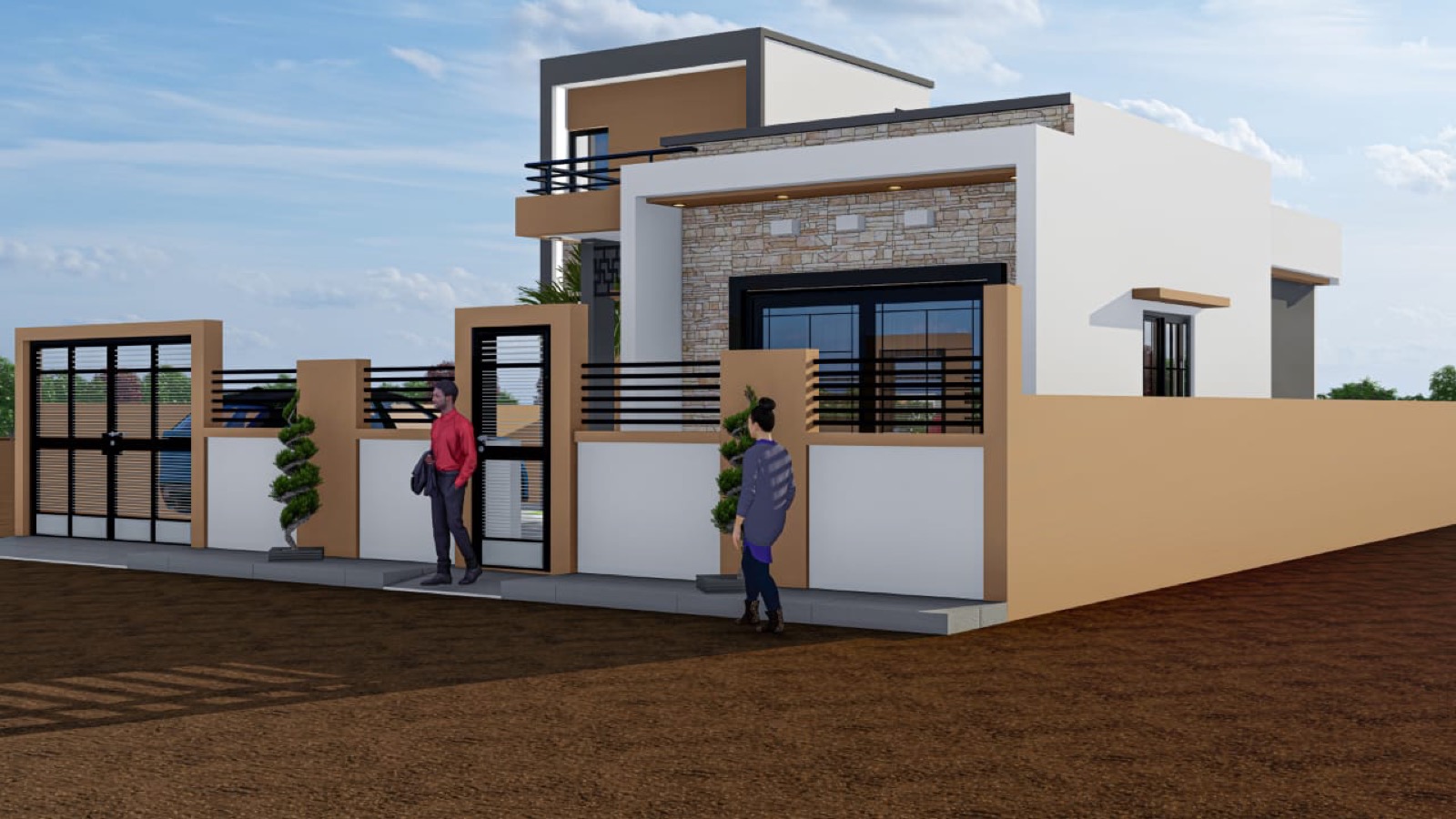 Clôture et finition extérieure de la villa